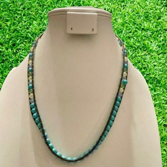 3 for $15 CLEARANCE Turquoise and Glass Beaded Strand Bracelet/Necklace - Picture 5 of 7